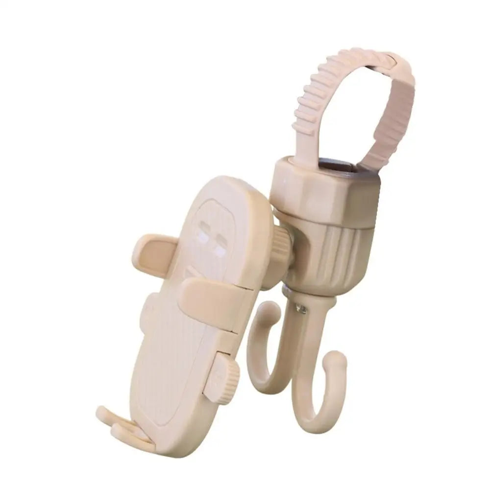 2-in-1 Baby Stroller Hooks Stable Creative Bicycle Hanging Double Rotatable Multifunctional Stroller Phone Holder