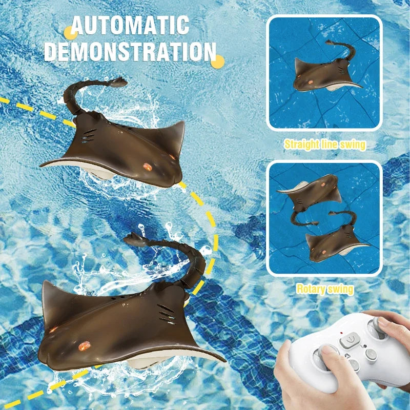 RC Shark and Whale Toy – Electric Remote Control Dolphin Submarine for Pool and Bath