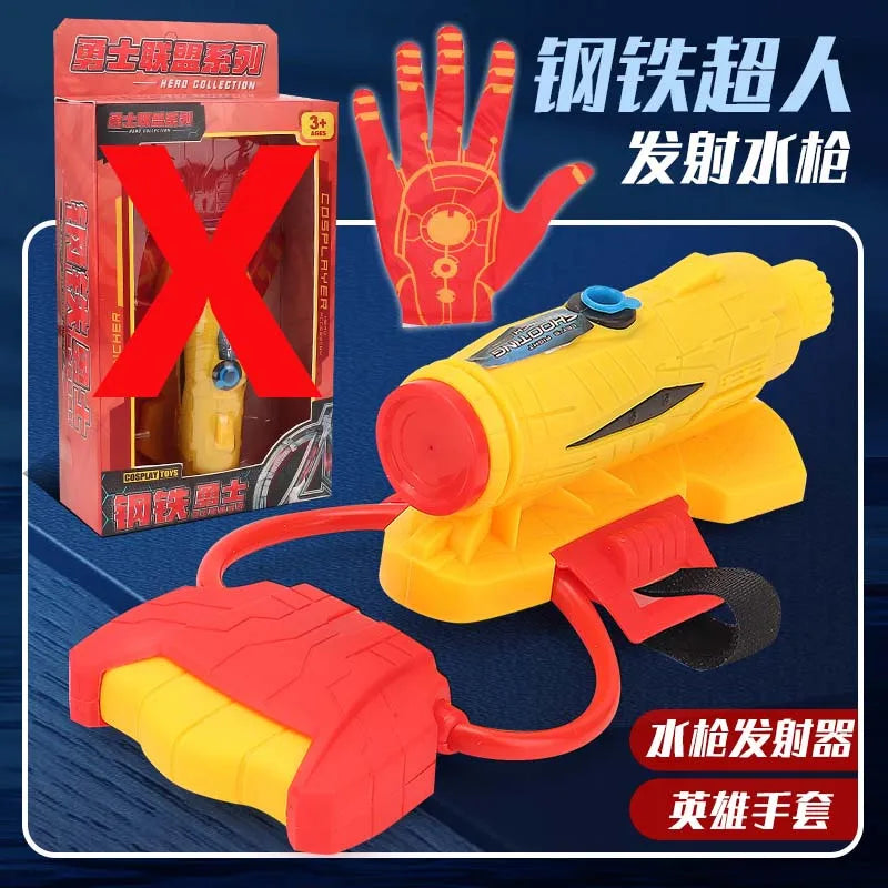 Superhero Figure Glove Water Launcher Set – Kids Outdoor Water Fight Toy
