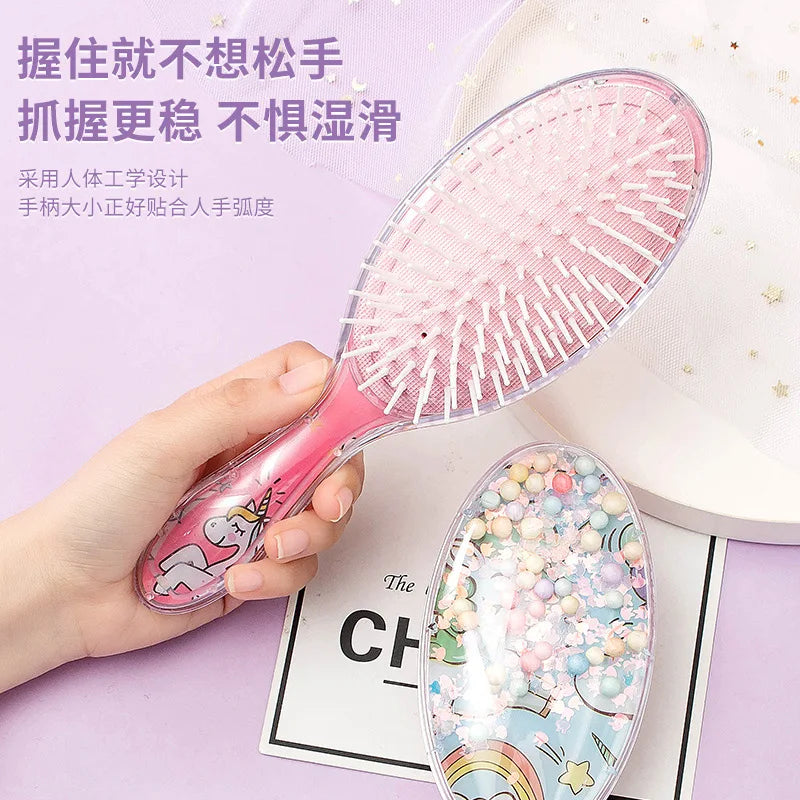1pc Frozen Air Cushion Hair Comb - Cartoon Mouse Cartoon Mouse Sofia Ice Princess Anna Princess Massage Comb for Girls - Perfect Gift