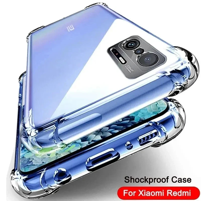 Shockproof Transparent Case For Xiaomi Redmi Note 13 12 11 Pro + Phone Case Redmi Note 10 9 Pro Max 8 7 Soft Clear Back Cover