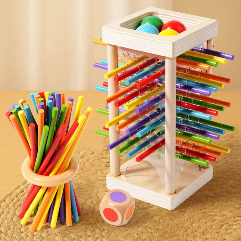 Parent-Child Wooden Stick Battle Puzzle — Two-Player Spatial Thinking Game for Kids Ages 3-12