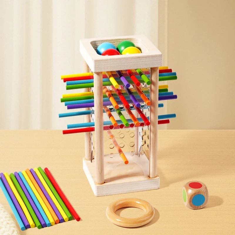 Parent-Child Wooden Stick Battle Puzzle — Two-Player Spatial Thinking Game for Kids Ages 3-12