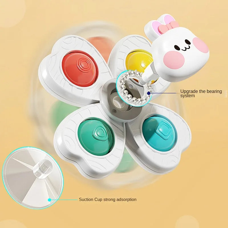 Baby Sucker Spinning Montessori Bath Toy – Rotating Educational Toy for Toddlers