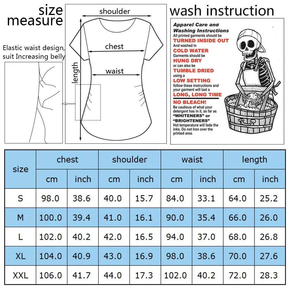 Christmas Pregnant Women T-shirt Snowman Cartoon Printed Pregnancy Announcement Clothes Maternity White Short Sleeve Top