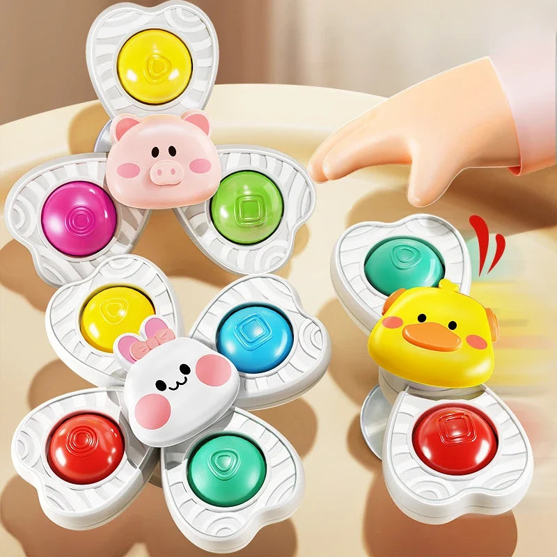 Baby Sucker Spinning Montessori Bath Toy – Rotating Educational Toy for Toddlers