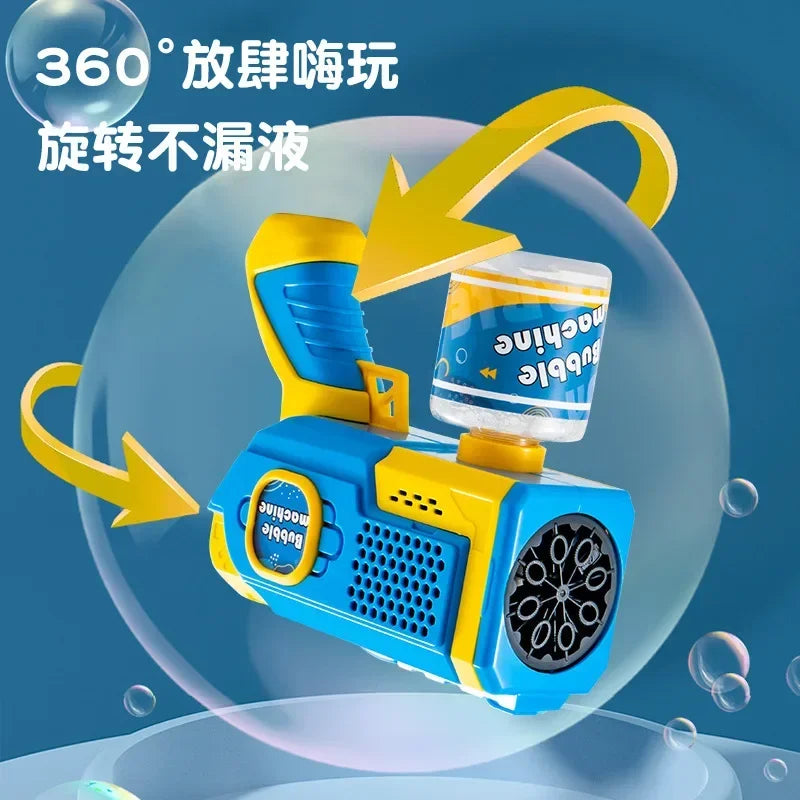Space Automatic Bubble Gun Bubble Machine for Kids – Non-Toxic ABS Bubble Toy for Outdoor, Beach & Bath