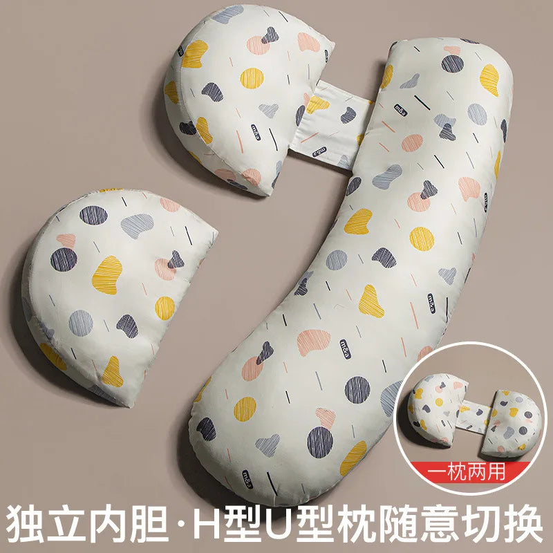 Pregnancy Pillow - Soft U-Shaped Lumbar Side Sleeper Cushion for Pregnant Women Maternity Tummy Support Pad