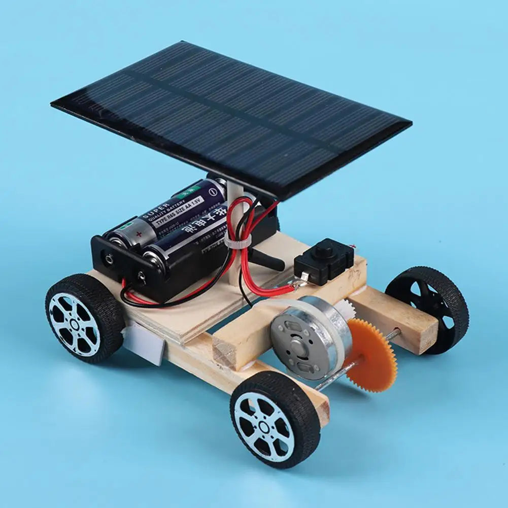 DIY Solar Powered Car Kit – STEM Educational Assembly Toy for Kids, No Batteries, 11.5×9×9 cm (4.5×3.5×3.5 in)