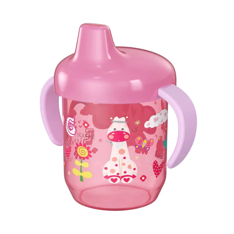 Cute Duckbill Baby Learning Drinking Cup with Double Handles, Flip Lid, BPA-Free, Leakproof Infants Water Bottle (270ml/9oz)