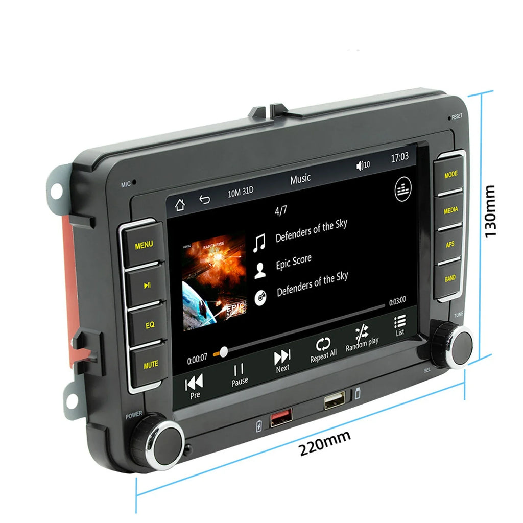 7" Car Stereo MP5 Player – Touch Screen with Android Auto & CarPlay