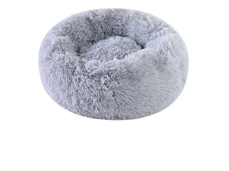 Calming Round Pet Bed: Plush Donut Cuddler for Dogs & Cats