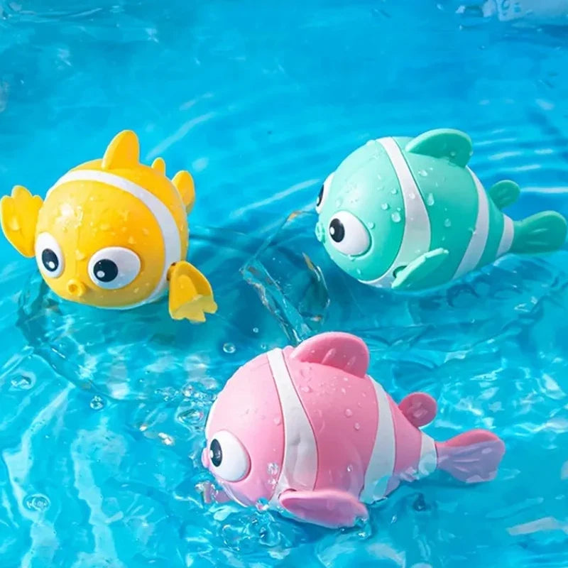 Cute Clown Fish Bath Toy – Floating Wind-Up Swimming Toy for Toddlers