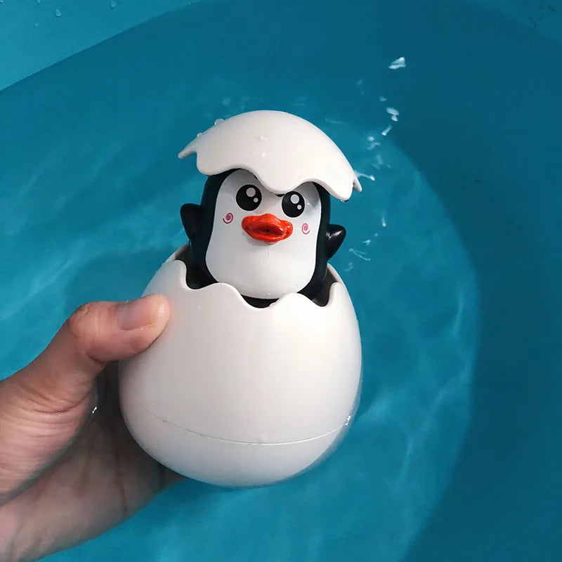 Baby Bath Duck Penguin Egg Water Sprinkler Toy for Kids