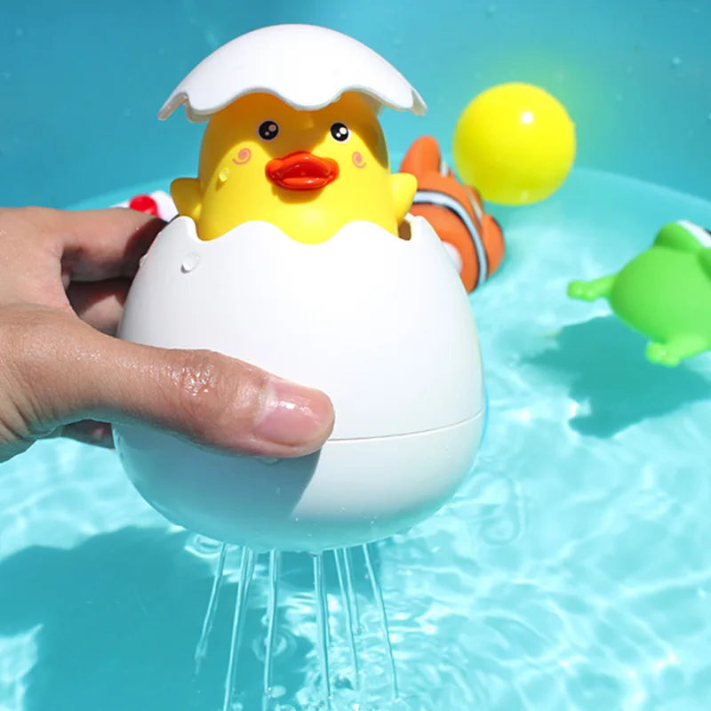 Baby Bath Duck Penguin Egg Water Sprinkler Toy for Kids