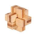 Kong Ming Lock 3D Wooden Brain Teaser Puzzle Interlocking Burr IQ Game for Adults & Kids