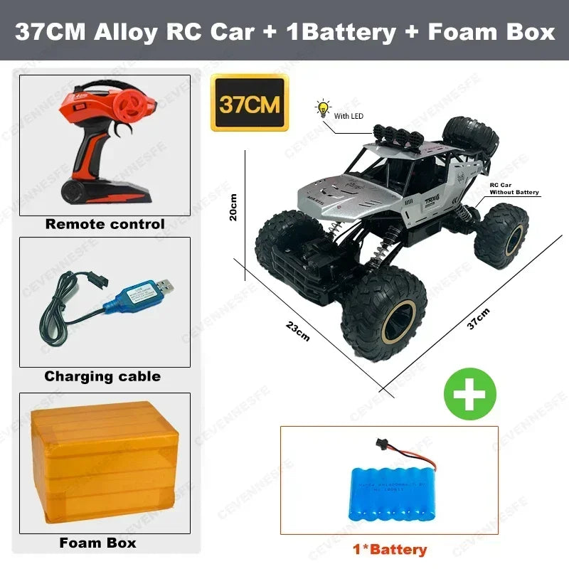 4WD RC Car 1:12 Off-Road 4x4 Remote Control Buggy with LED Lights