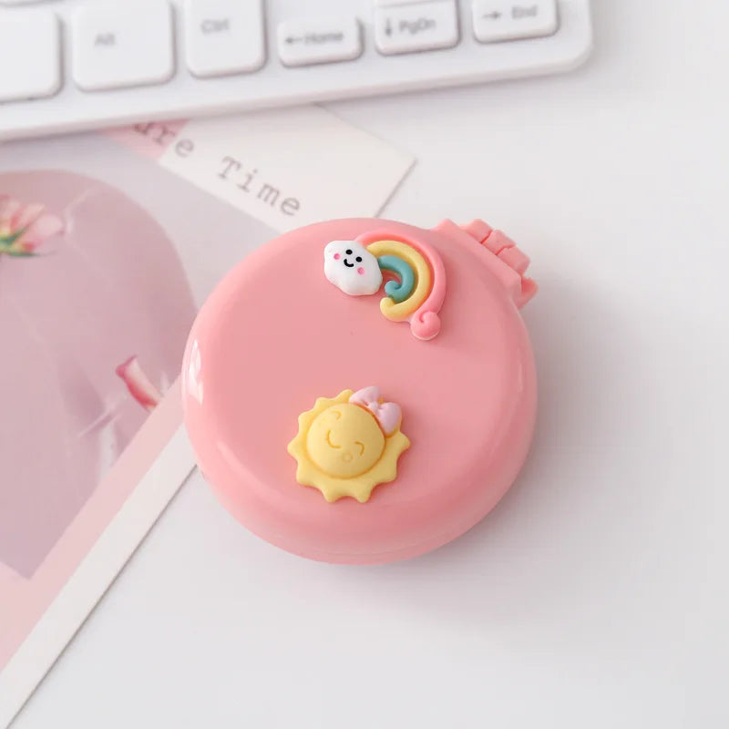 1PCS Cute Kid Hair Brush – Mini Cartoon Bear Hair Comb with Mirror, Portable Massage Comb for Girls