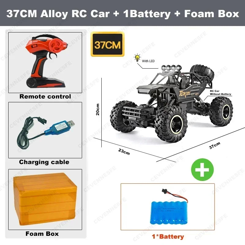 4WD RC Car 1:12 Off-Road 4x4 Remote Control Buggy with LED Lights