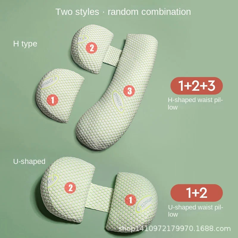 Pregnancy Pillow - Soft U-Shaped Lumbar Side Sleeper Cushion for Pregnant Women Maternity Tummy Support Pad