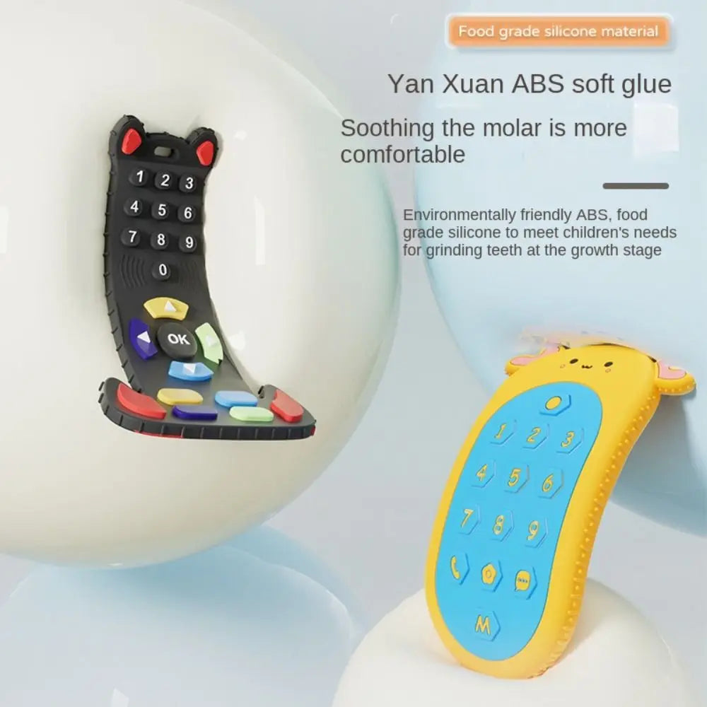 1Pc Baby Silicone Teether - Remote Control Shape, Rodent Gum Pain Relief, Sensory Educational Teething Toy for Kids