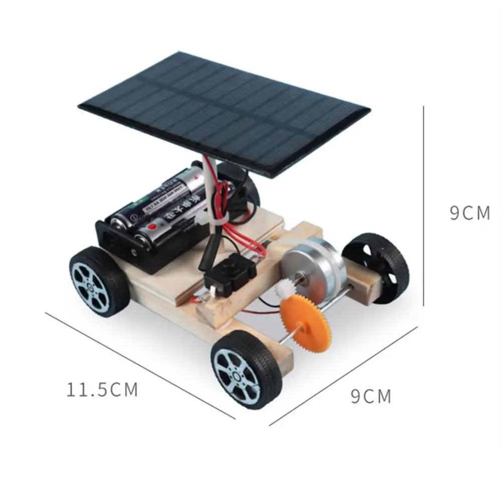 DIY Solar Powered Car Kit – STEM Educational Assembly Toy for Kids, No Batteries, 11.5×9×9 cm (4.5×3.5×3.5 in)