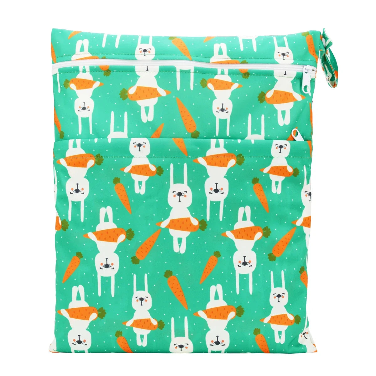 [Sigzagor] Waterproof Wet Dry Bag – Reusable Baby Diaper & Nappy Storage with Two Zippers (36cm x 29cm | 14.2in x 11.4in)