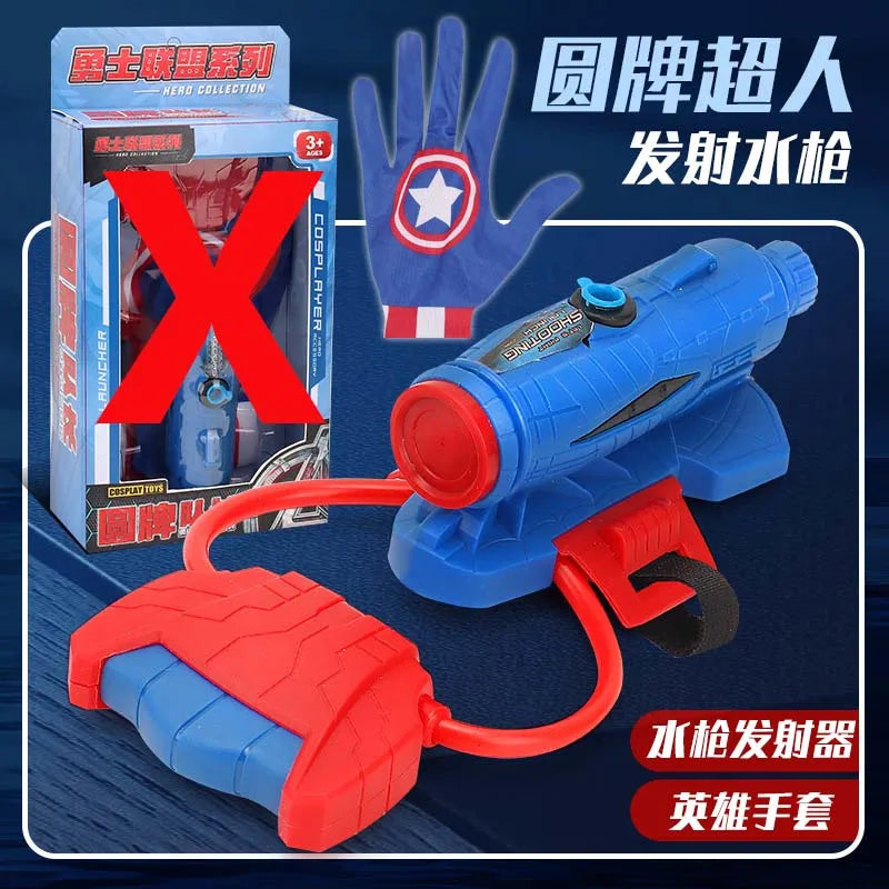 Superhero Figure Glove Water Launcher Set – Kids Outdoor Water Fight Toy