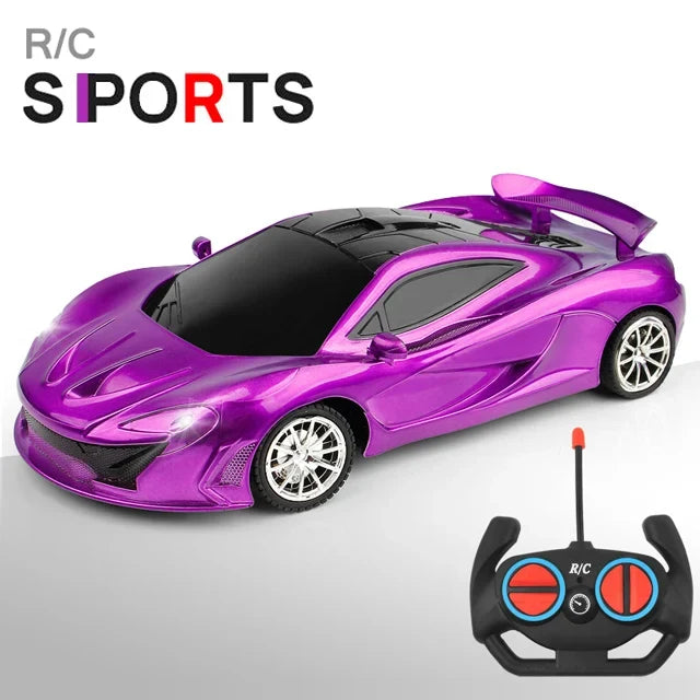 1/18 RC Car with LED Lights and 2.4G Remote Control High-Speed Drift