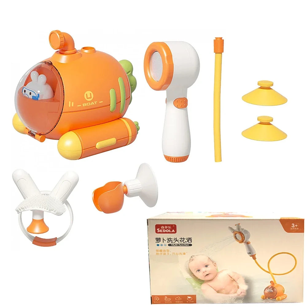 Electric Submarine Baby Bath Toy – Water Spray Sprinkler with Shower Sucker