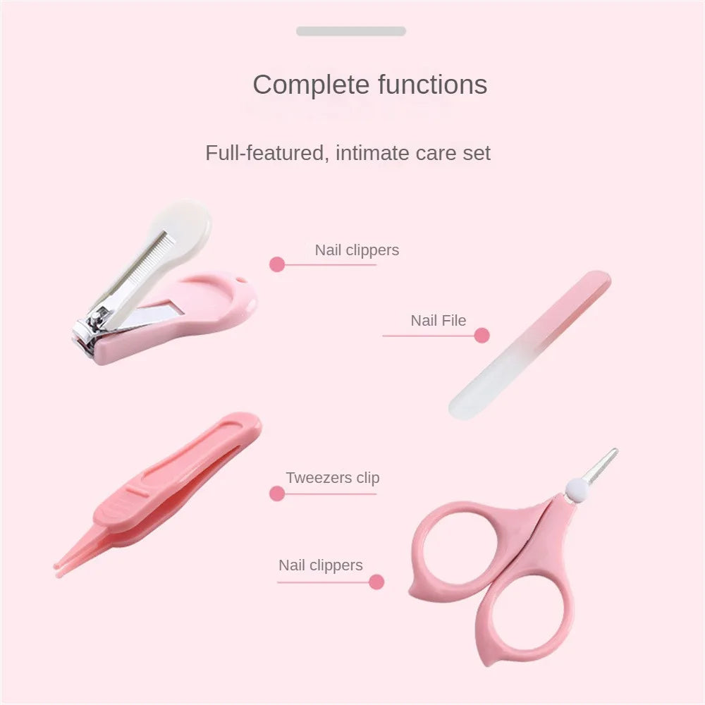 4PCS Baby Nail Care Set – Safe Nail Clipper, Trimmer Cutter, Tweezers, and Tools, Newborn Baby Care Gift