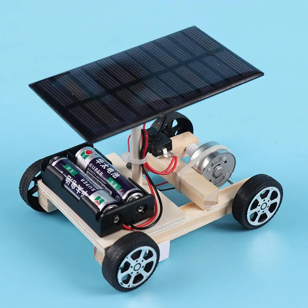 DIY Solar Powered Car Kit – STEM Educational Assembly Toy for Kids, No Batteries, 11.5×9×9 cm (4.5×3.5×3.5 in)