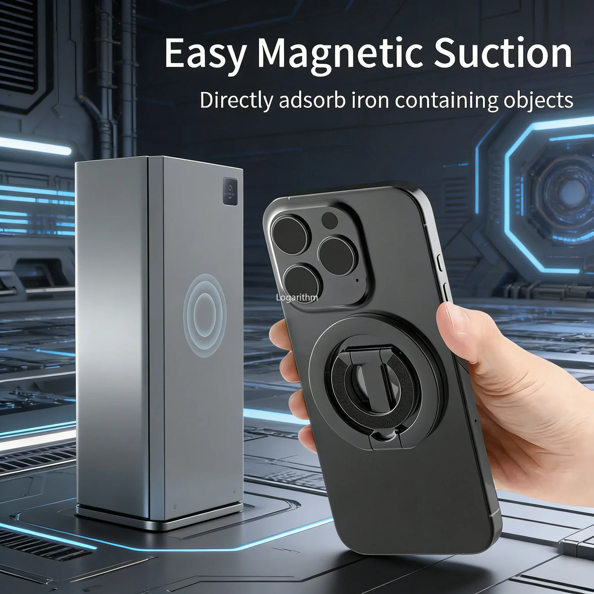 2026 New Magnetic Phone Ring Holder 360° Rotation Foldable Stand Double Sided Strong Magnet For Magsafe iPhone Samsung Holder