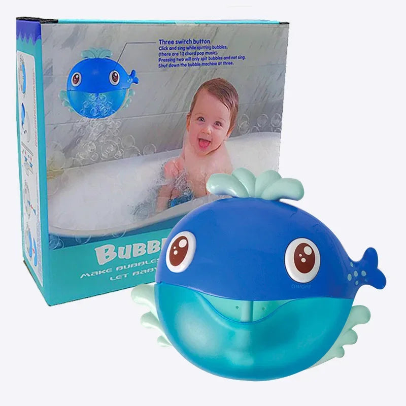 Frog & Crab Bath Bubble Machine with Music — Automatic Bubble Blower for Toddlers & Kids