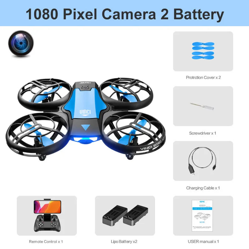 4DRC V8 Mini Drone – 4K HD Wide Angle Camera WiFi FPV RC Quadcopter Toy