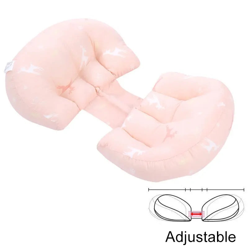 New Cotton Waist Maternity Pillow for Pregnant Women, U-Shaped Full Body Pregnancy Pillow, Pregnancy Cushion Pad