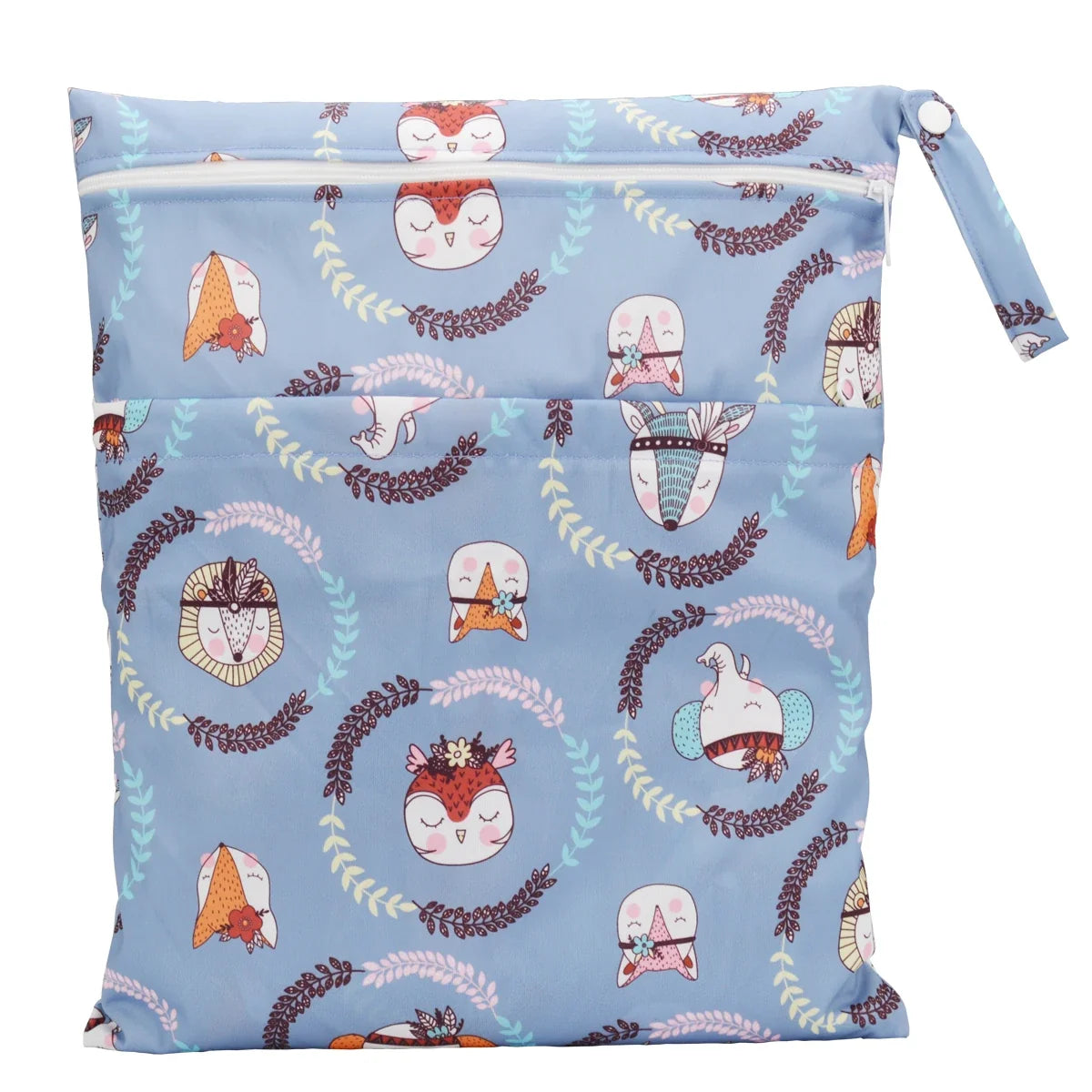 [Sigzagor] Waterproof Wet Dry Bag – Reusable Baby Diaper & Nappy Storage with Two Zippers (36cm x 29cm | 14.2in x 11.4in)