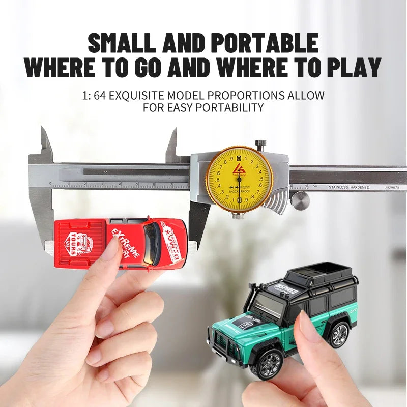 Mini 1/64 Alloy RC Car with 60-Minute Run Time