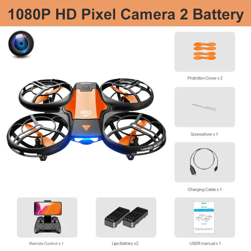 4DRC V8 Mini Drone – 4K HD Wide Angle Camera WiFi FPV RC Quadcopter Toy