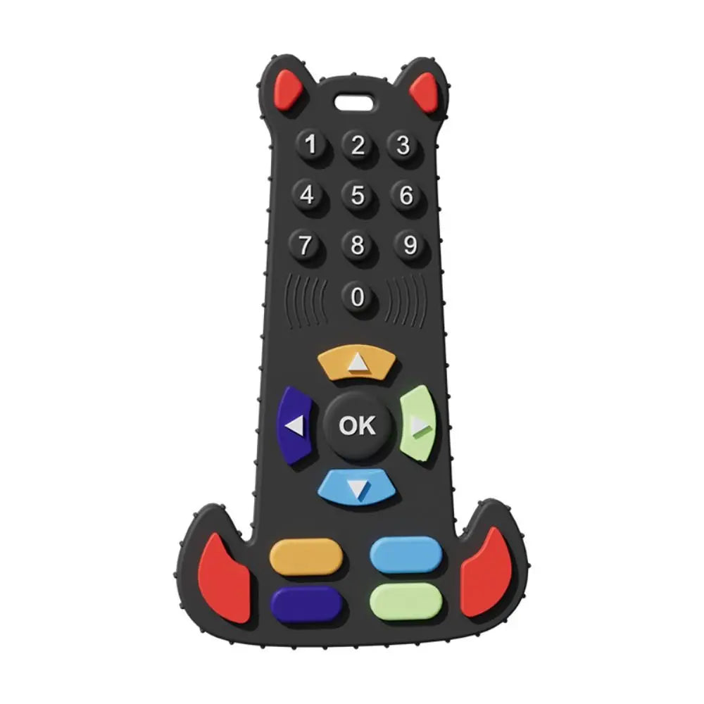 1Pc Baby Silicone Teether - Remote Control Shape, Rodent Gum Pain Relief, Sensory Educational Teething Toy for Kids