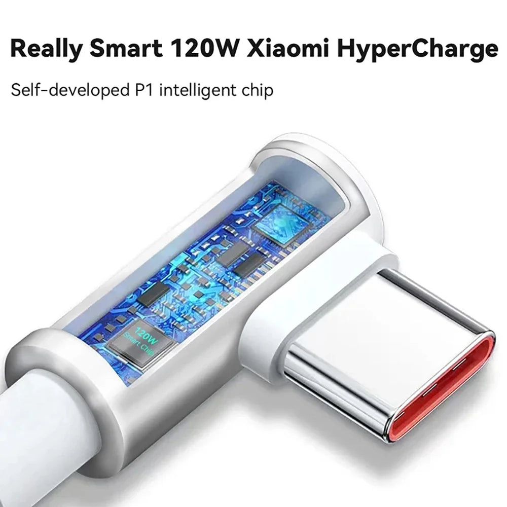120W 6A USB Super Fast Charging Cable Type C for Xiaomi Mi 12 11 Redmi Note 10 13 POCO X5 X4 Pro USB C Charger Adapter Cord