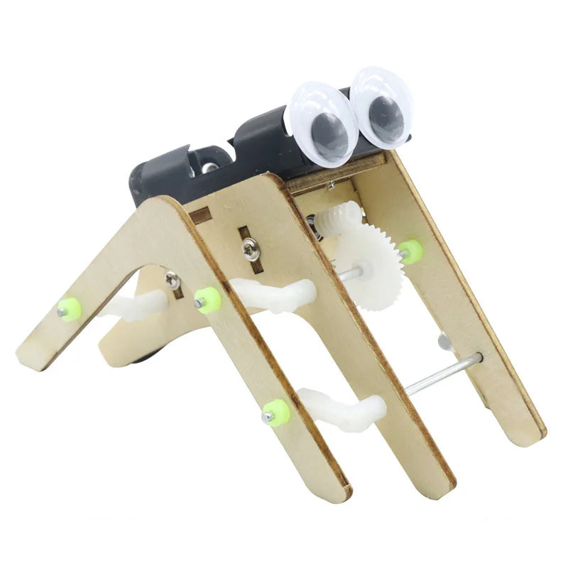 Walking Spider Robot - DIY Bionic Superhero Model, STEM Education Experiment Kit, Wooden Puzzle for Kids