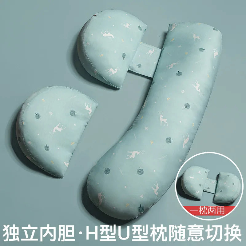 Pregnancy Pillow - Soft U-Shaped Lumbar Side Sleeper Cushion for Pregnant Women Maternity Tummy Support Pad