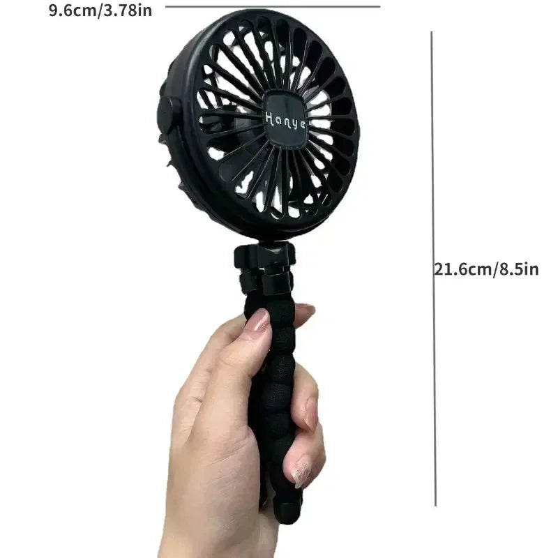 Octopus Stroller Fan USB Rechargeable Bladeless Folding Silent Mini Fan for Baby, Desk & Outdoor