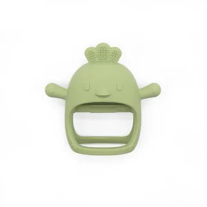 1Pcs Baby Teether Gloves - Cartoon Chick Shape Silicone Teether Toy, Dental Care for Gums, Anti-Eating Hand Molar, Baby Accessory
