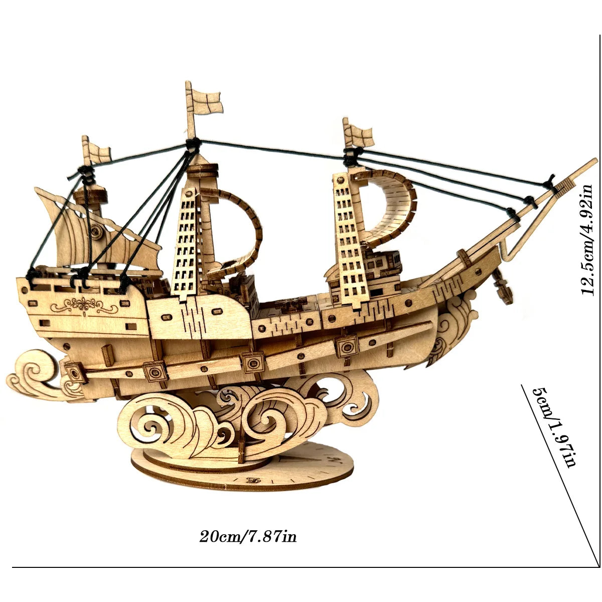 3D Wooden Airship Mechanical Model Kit - DIY Adult Puzzle, No-Glue Steampunk Home Decor & Gift