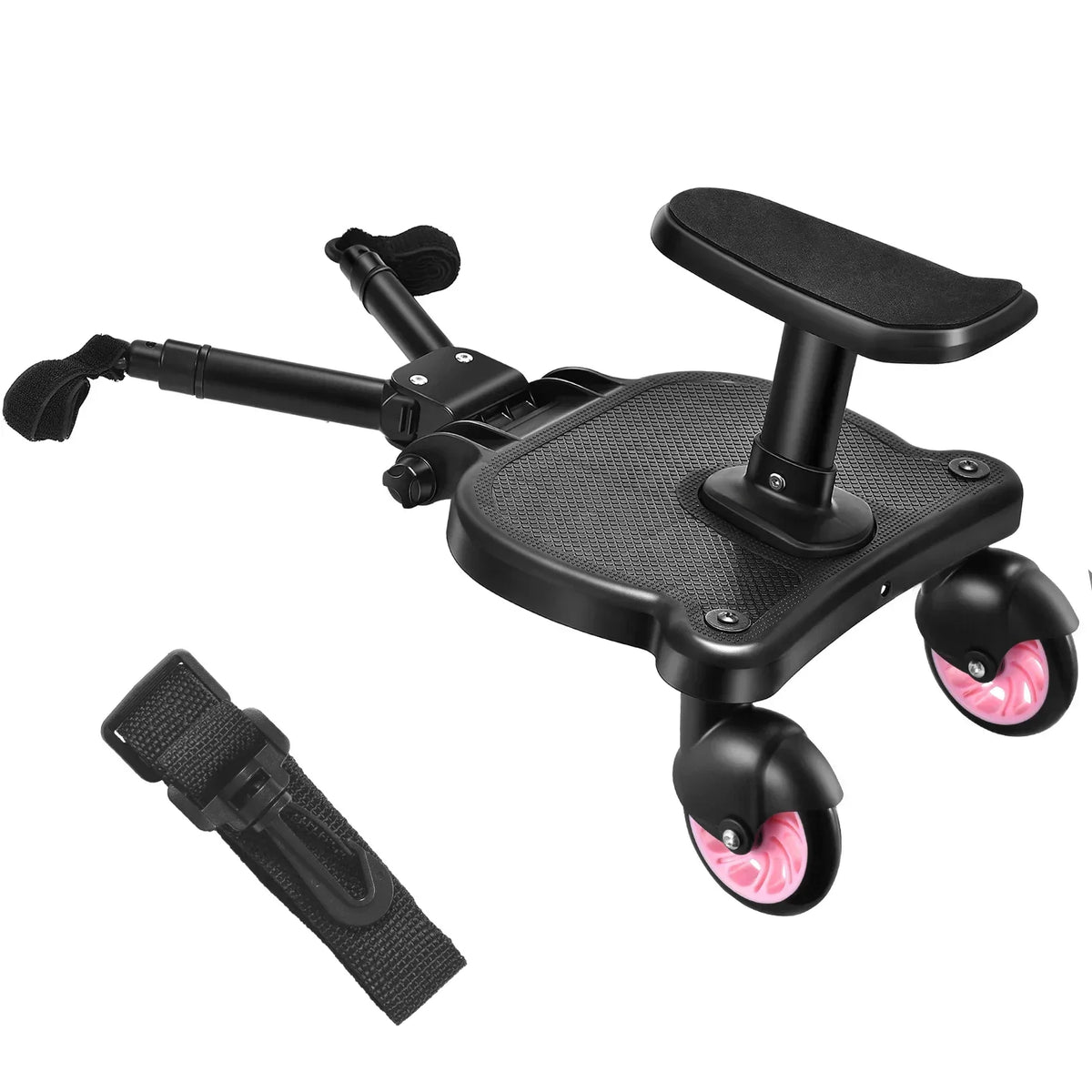 Universal Stroller Step Board Adapter with Seat for Second Child Jogger Twins Scooter Baby Pram Hitchhiker Bumper