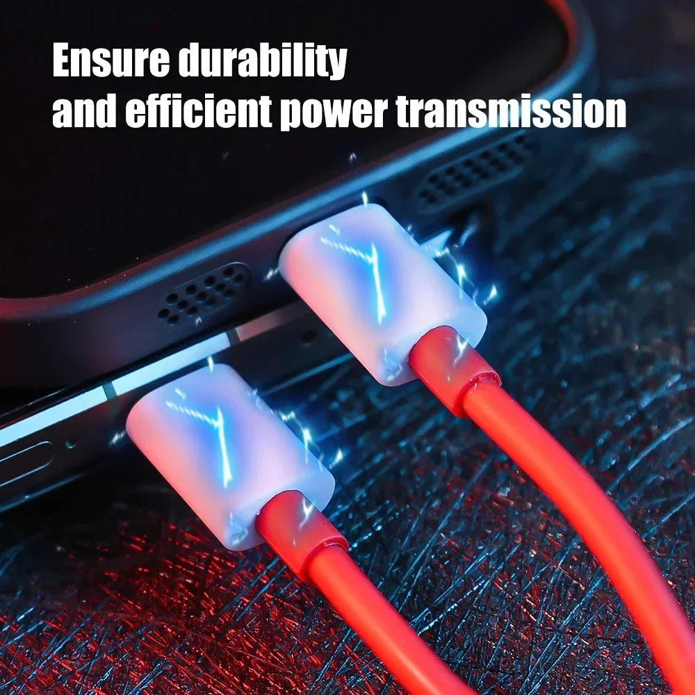 65W 6A USB C to USB C Super Fast Charging Cable Quick Charger Wire Long Lasting Mobile Phone Data Cord For Oneplus 13 12 11 Pro