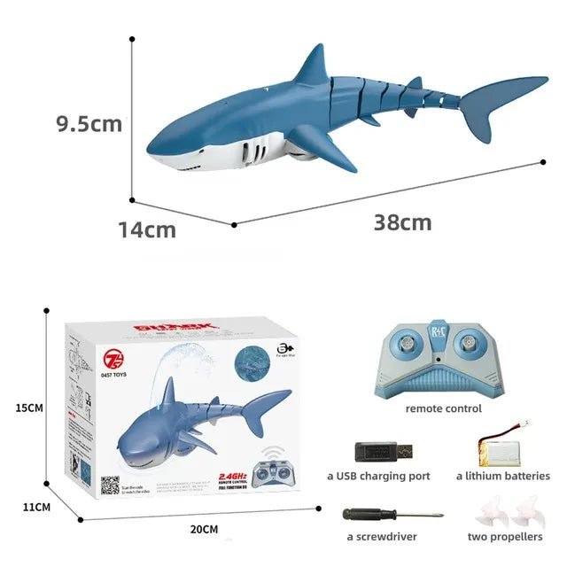 RC Shark Submarine Toy – Waterproof Remote Control Whale for Bathtub and Pool