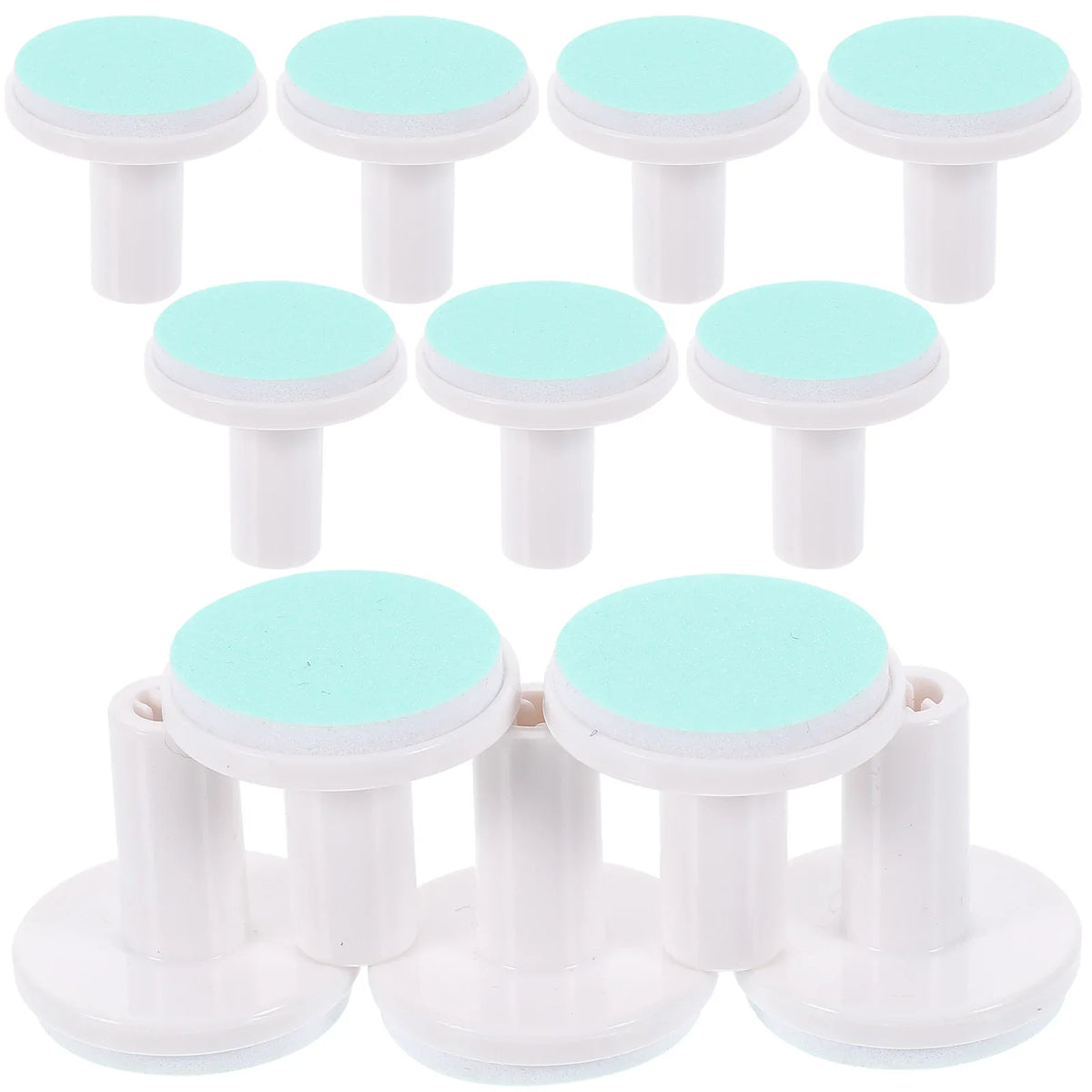 12 PCS Spare Grinding Head Accessories for Electric Baby Nail Polisher – File Pad Tools, Sanding Plastic Infant Pads & Scissors